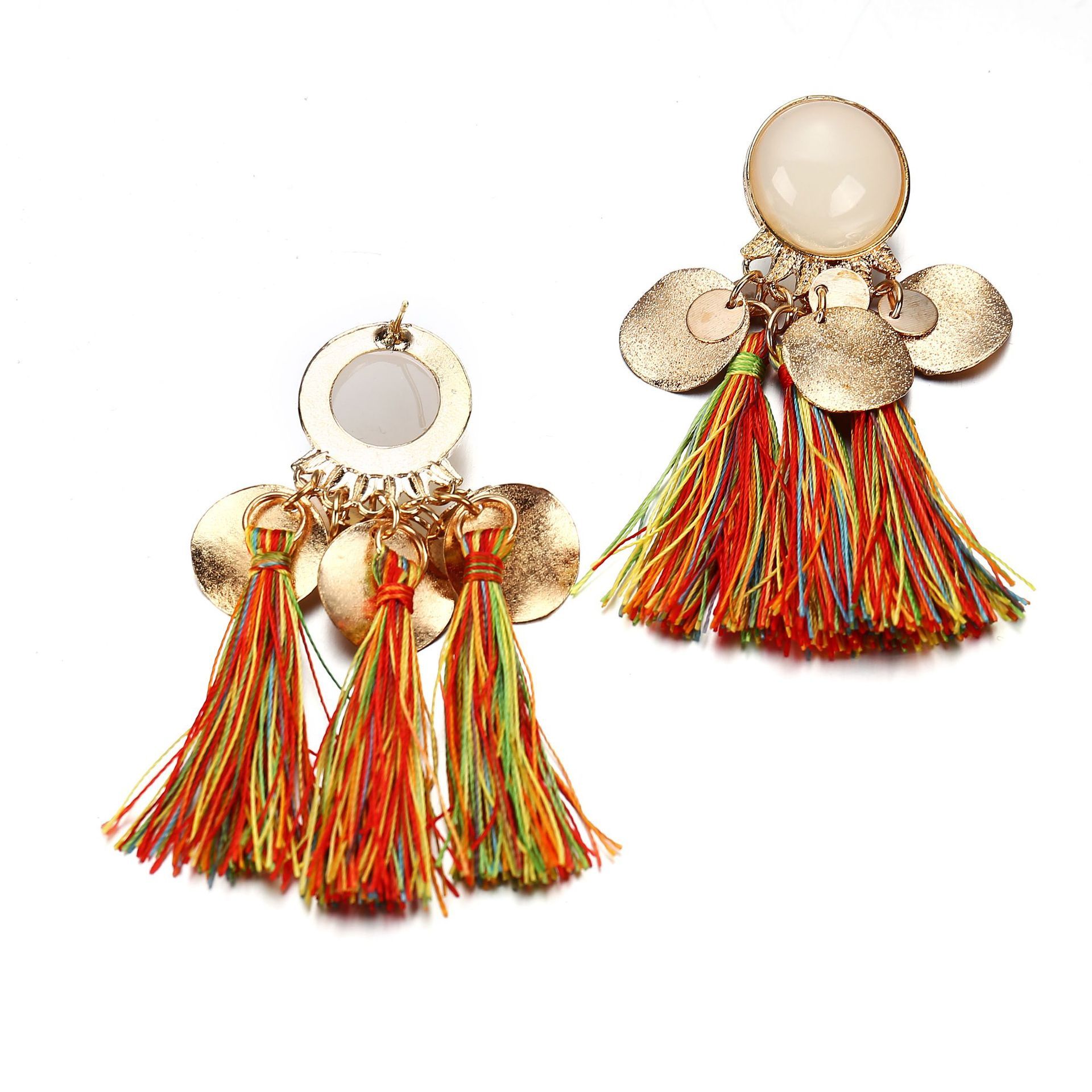 Pendientes De Borlas De Bohemia Pendientes De Gotas De Retro 