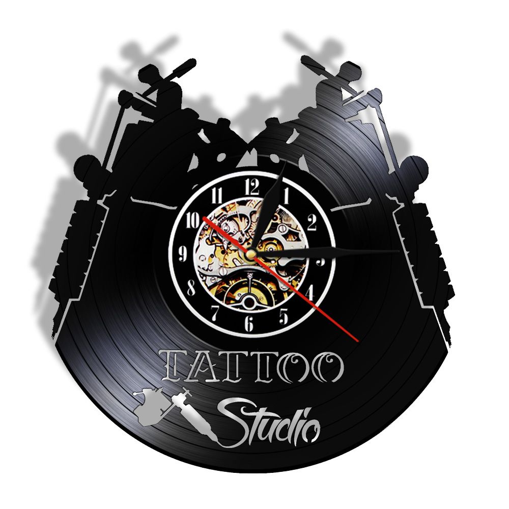 Compre Idea Tattoo Studio Wall Sign Disco De Vinilo Pared Clcok De