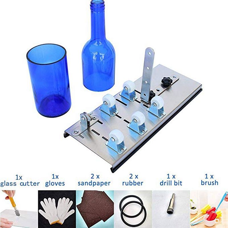 Glass Bottle Cutter, Upgraded Bottle Cutting Tool Kit, DIY Machine for Cutting Wine, Beer, Liquor, Whiskey, Alcohol, Champagne, Bottle Cutter for