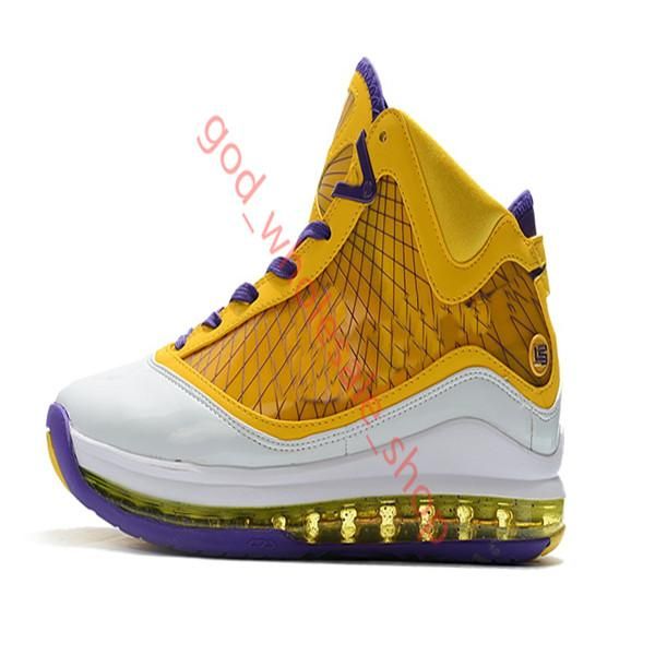 Xshfbcl 2020 Lebron 7 Lakers Pe For Sale Hot Men Women Basketball Shoes Store Wholesale Size40 46 Boys Black Running Shoes Kids Sports Shoes Sale From Yezzy700888 73 1 Dhgate Com