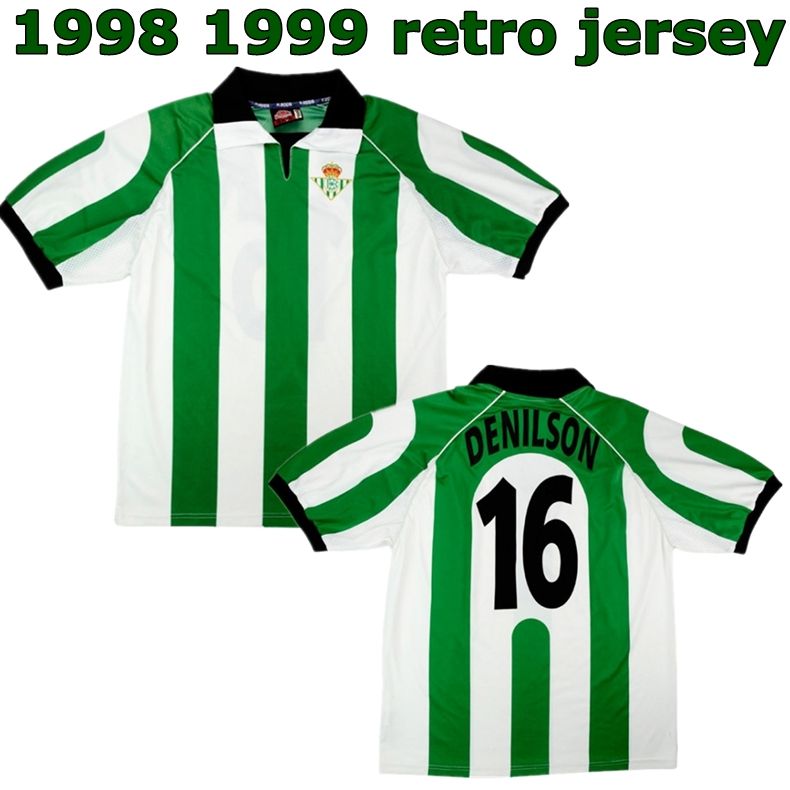 Calcio Vintage Retro Denilson BTS Liga Maglia Betis Sevilla 1998 