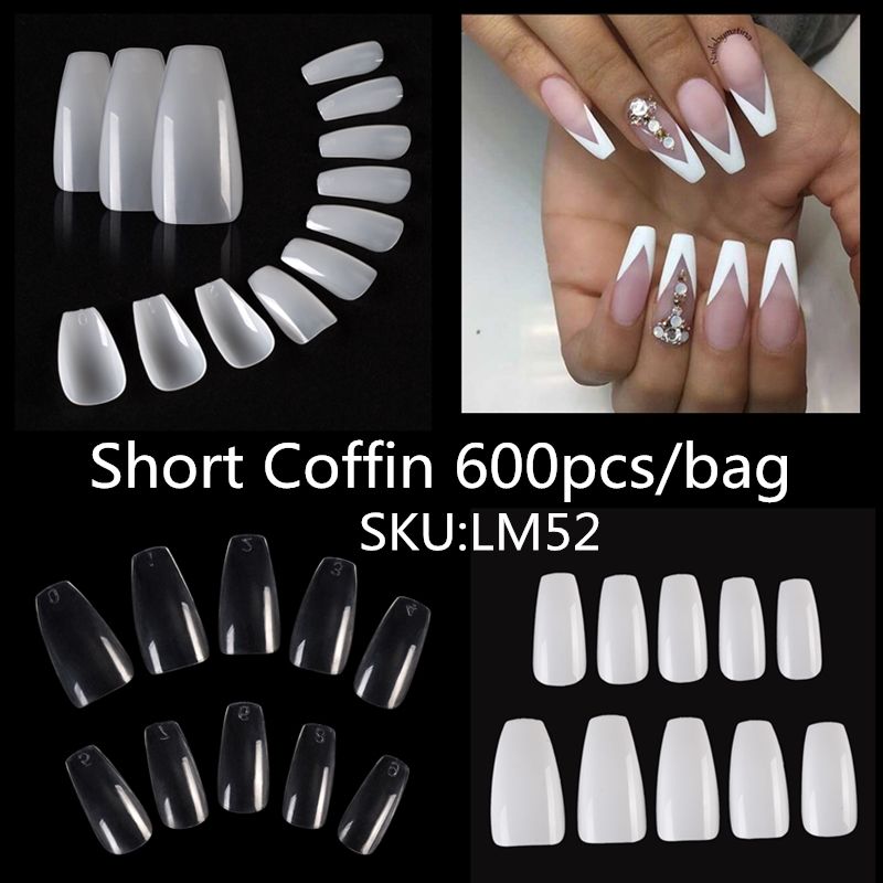 Long Short Stiletto Coffin Fake Nails /Bag White Natural Beige Clear Nail Tips Press On Nail Full Cover/Half Cover From $9.75 | DHgate.Com