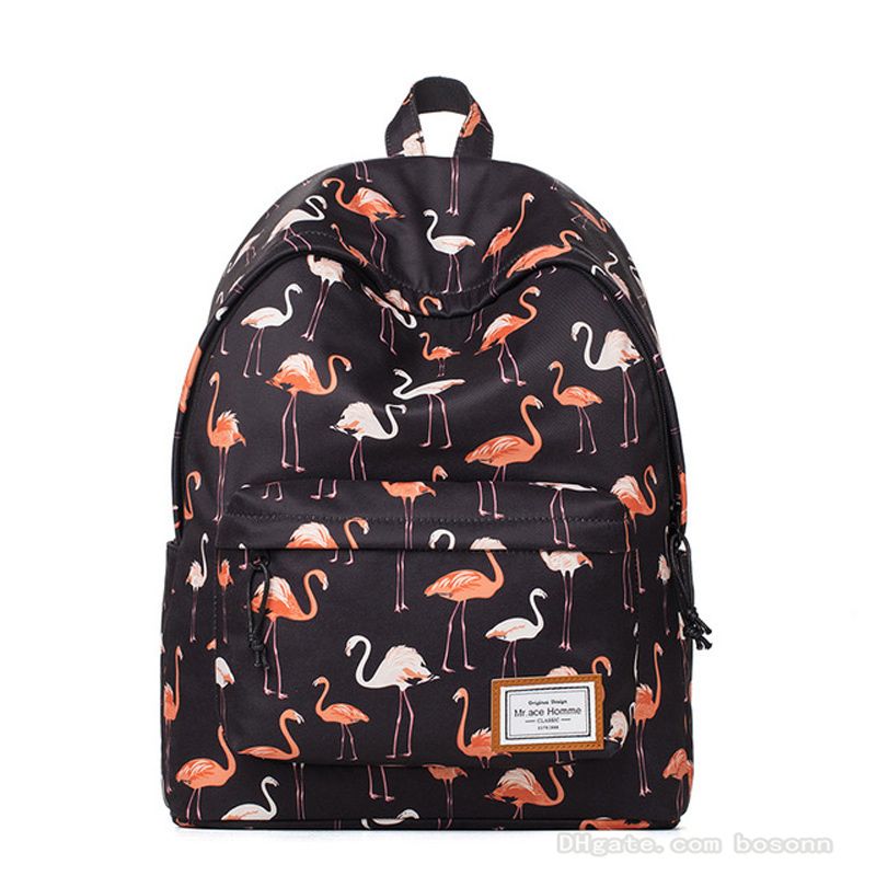 flamingo school backpack