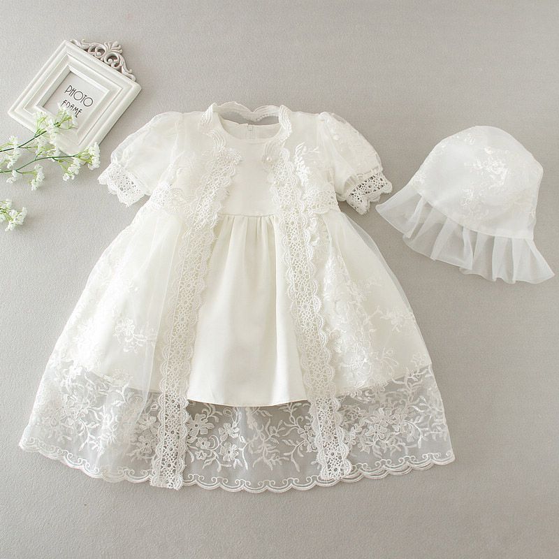 white dress for baptism baby