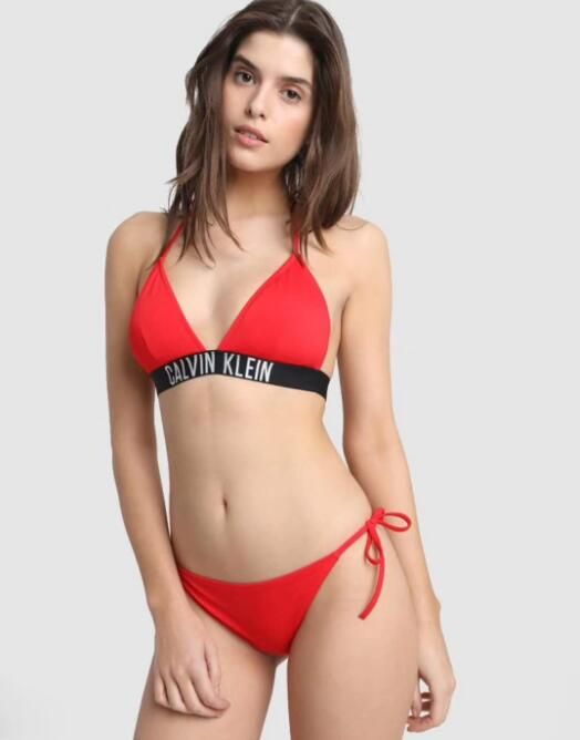 calvin klein red bikini set