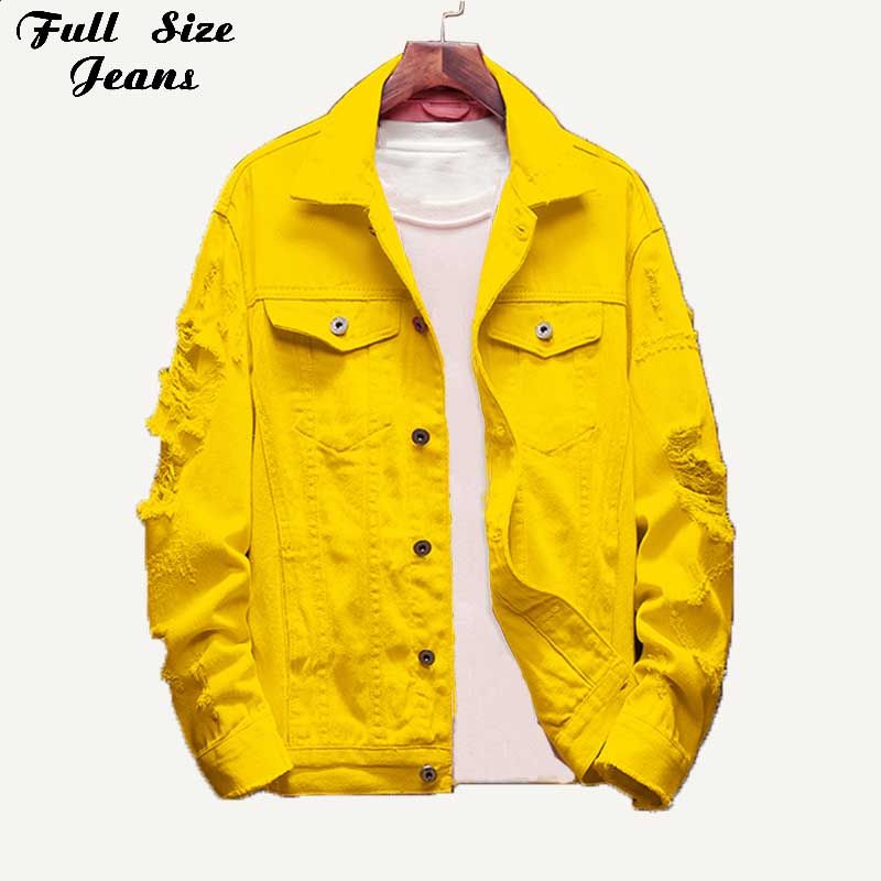 Yellow Denim 3XL Autumn Women Jean Coat 