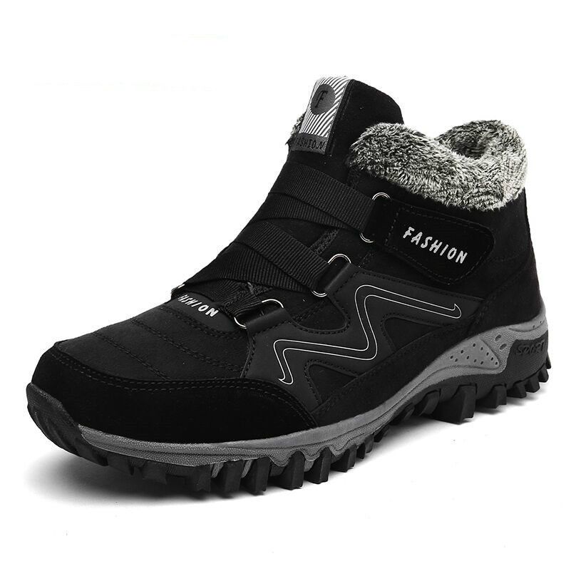 Boots Winter With Comfortable Fur Warm Snow Boots Men Winter