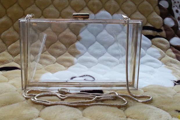 clear perspex clutch bag
