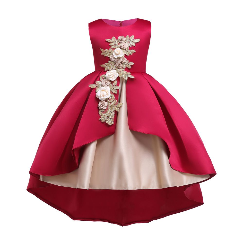 Girls Ball Gown Dress Wedding Princess Bridesmaid Party Prom Birthday for Kids