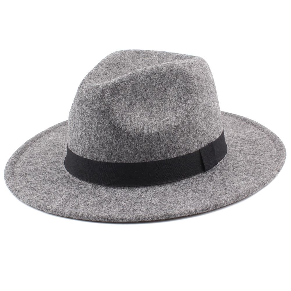 womens grey trilby hat