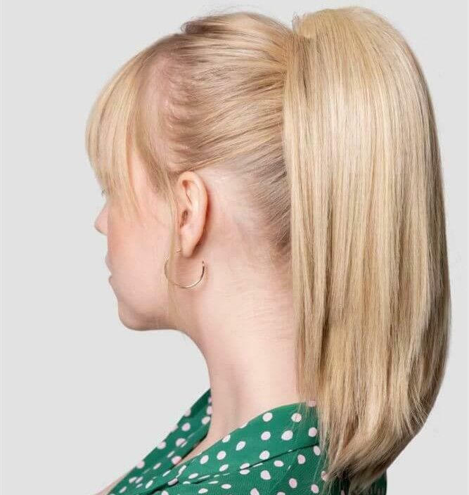 14inch Blonde Ponytail Extension Color 613 Platinum Blonde Real Hair