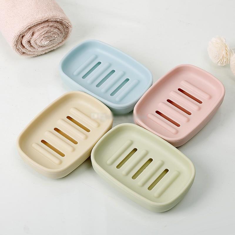 2020 Plastic Soap Dishes Bathroom Creative Double Draining Soap Holder
