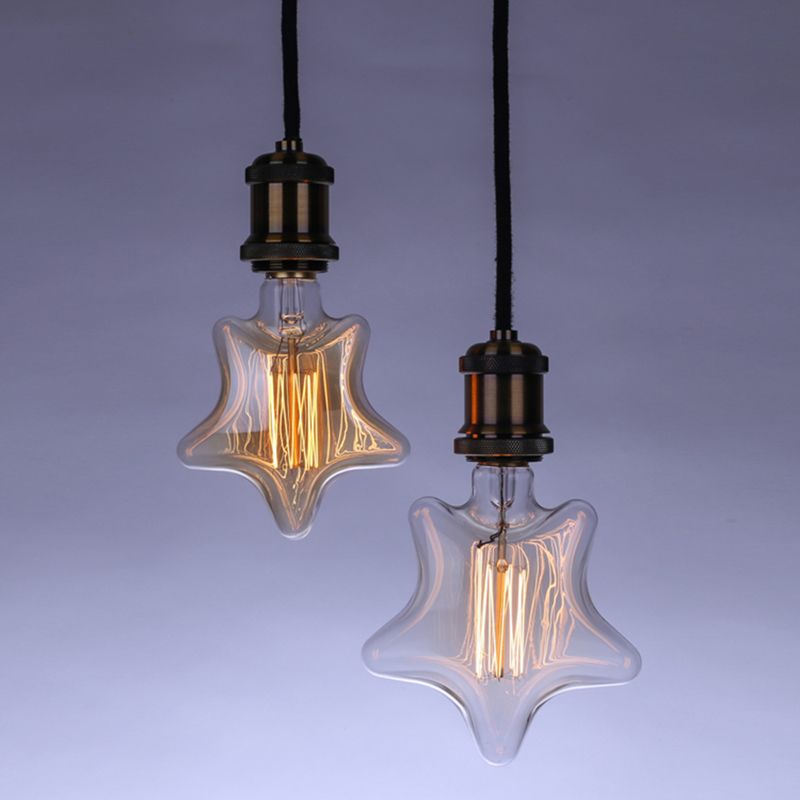 Heart Star E27 Socket 220V 40W Lamp Tungsten Wire Edison Classic Bulb Edison Bulbs Incandescent