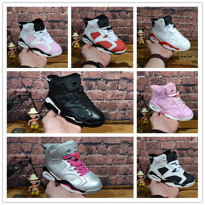 2019 Nike Air Jordan 6 AJ6 niños Zapatillas de baloncesto para niños Niñas Infrarrojos Carmine Hare Oreo Maroon Jóvenes Deportes Zapatillas de deporte