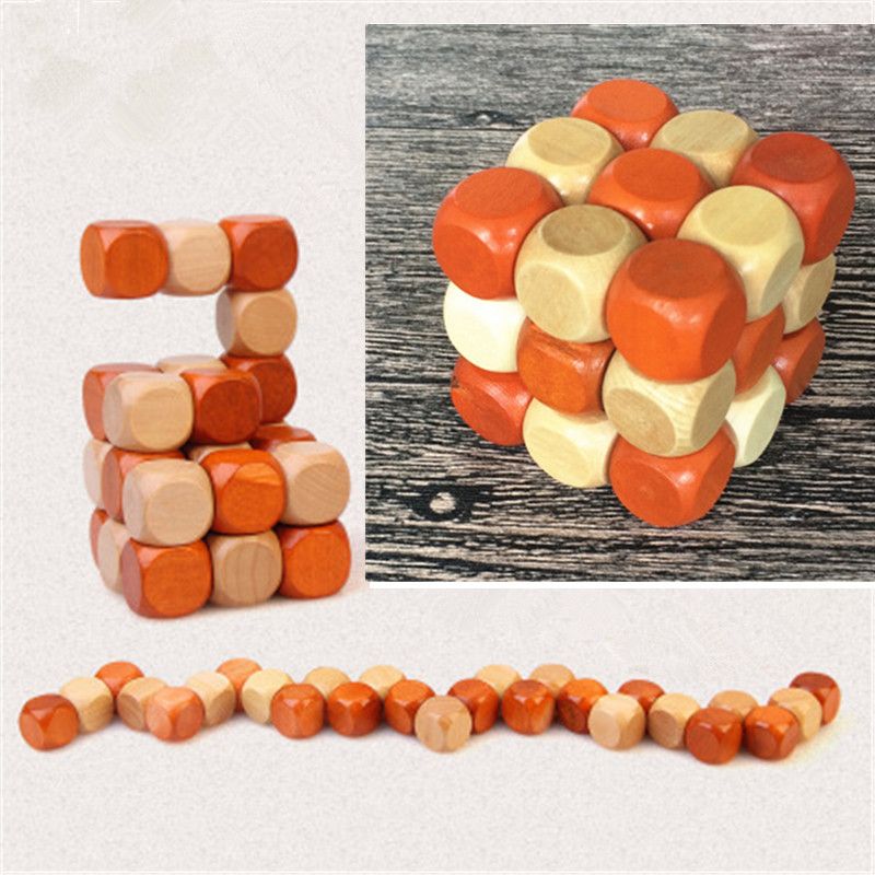 3D Jigsaw Puzzles Luban Lock Puzzle Brain Teaser Wooden Puzzles For Children Adults Classical