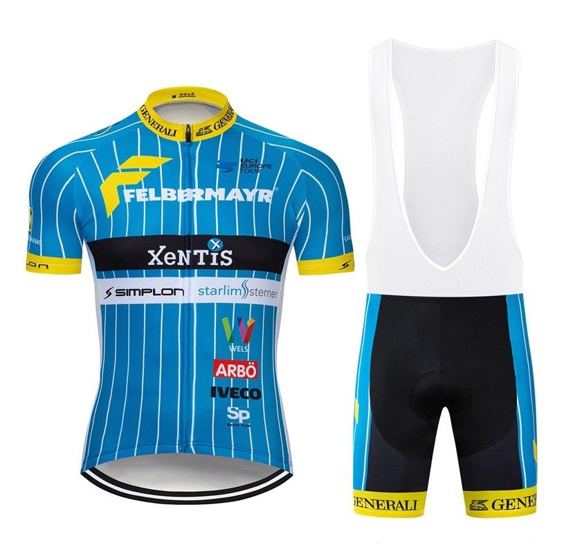 2019 XeNTiS ciclismo Jersey Maillot manga corta y pantalones cortos de ciclista de ciclo del
