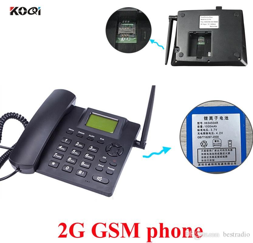 Gsm Desk Phone Gsm 850 900 1800 1900 Quadband Sim Card Sms