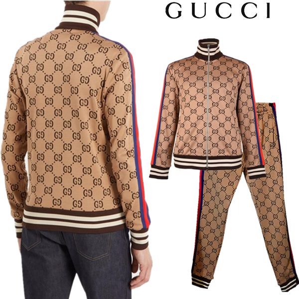 GUCCI Dobles chándal interior térmica hombres de deporte Establece Fleece gruesa + pantalones