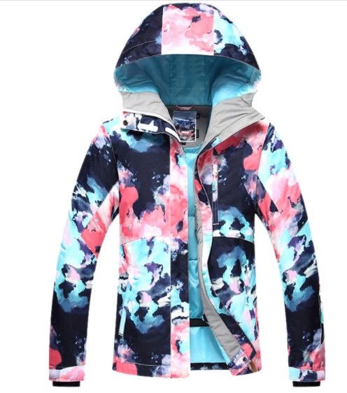 blue snowboarding jacket