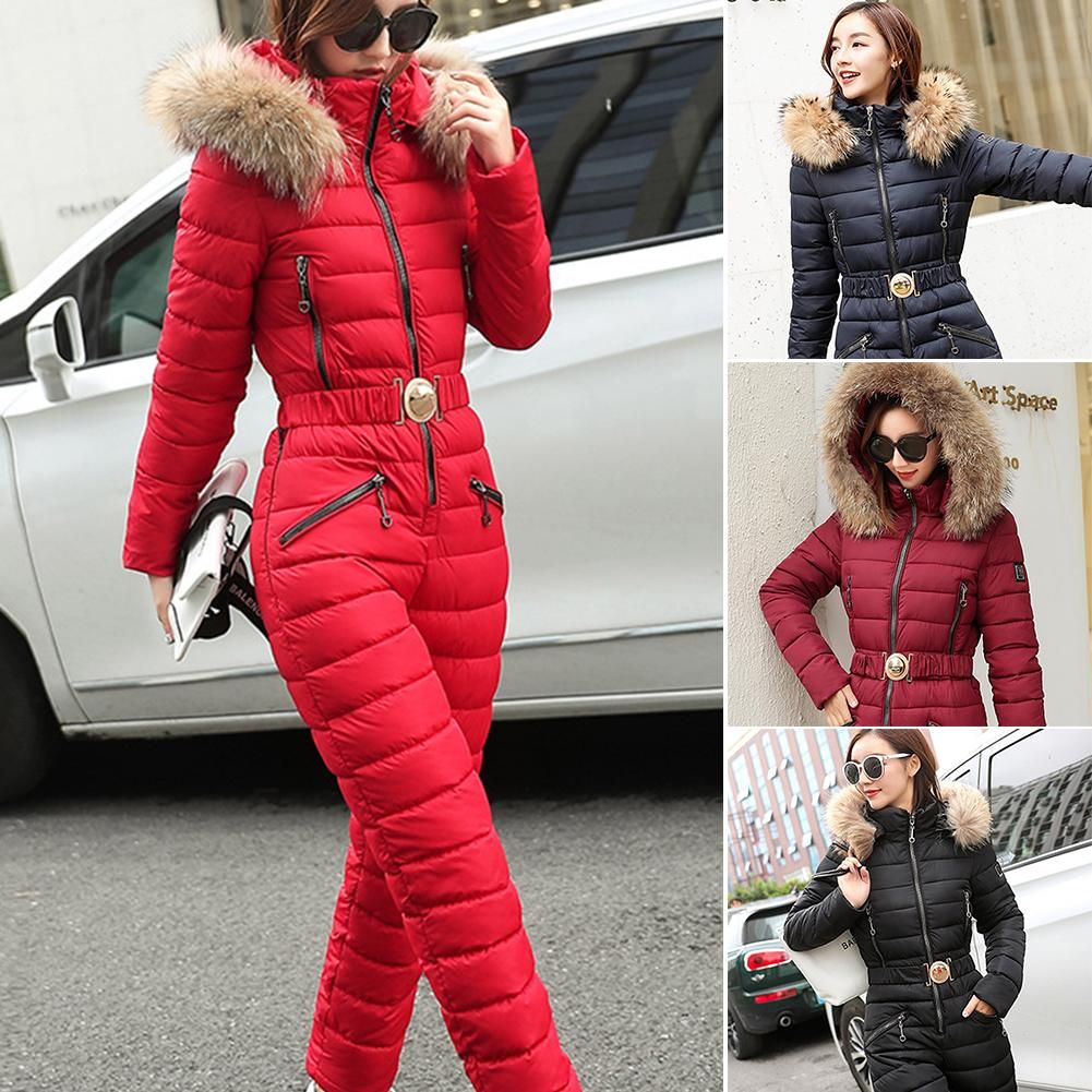 red snow suit womens