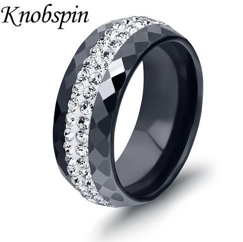 Anillo De Cerámica Negro De 8 Mm Anillo De Mujer Anillo De Anillo De Cerámica Negro De 8 Mm Anillo De Mujer Anillo De