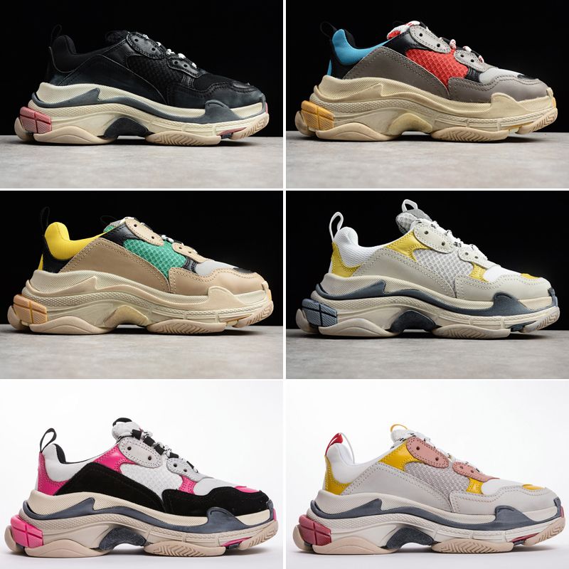 men's split triple s dad sneakers