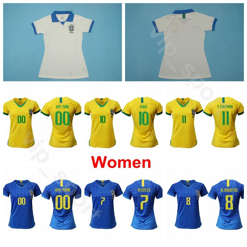 2020 2019 World Cup Women Brazil Soccer Jersey MARTA CRISTIANE ANDRESSA