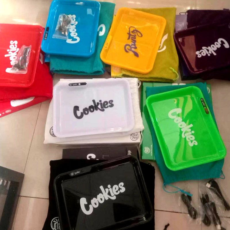 Cookies Glow Tray Rechargeable Rolling Cigarette Tray 550mah Built In