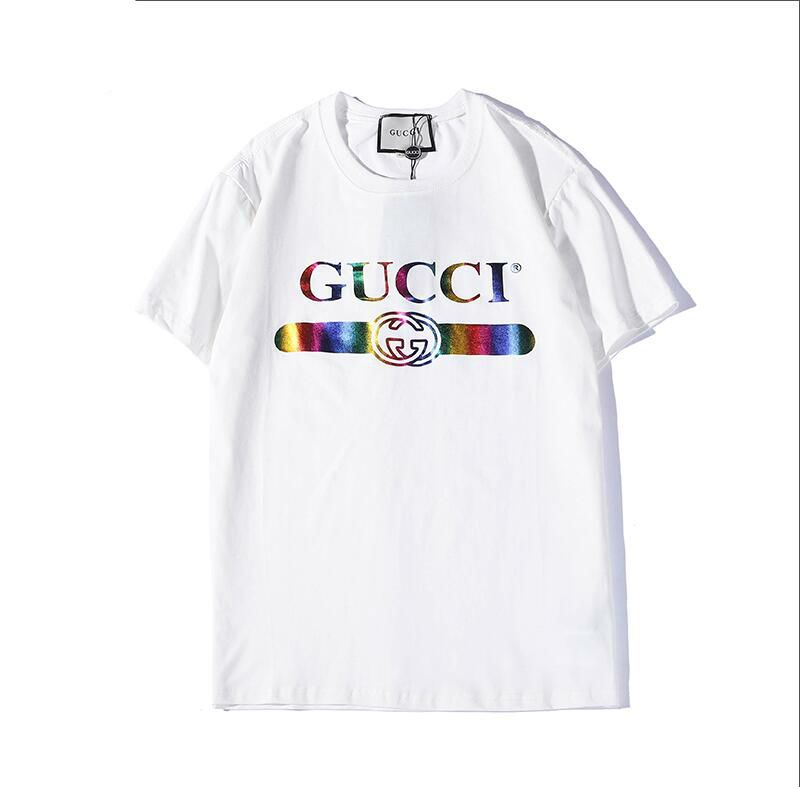 19 Best Sellers Mens Designer T Shirts Summer New Rainbow Letter Printing T Shirt Men And Women Luxury Shirt I FEEL LIKE Pablo A T Shirts Fun T Shirts