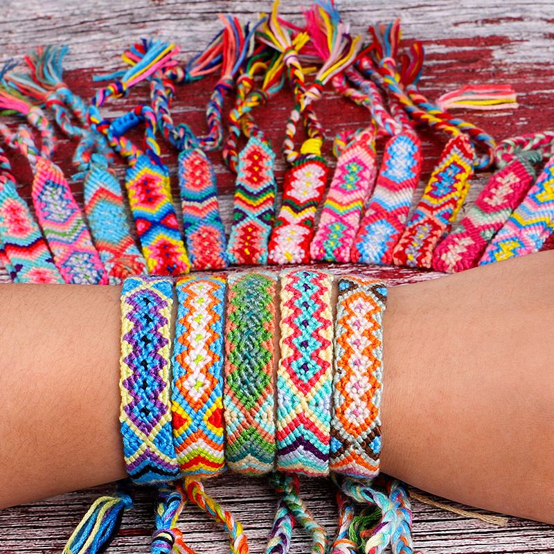 Tahal Bracelets Mexican Bohemian Friendship Bracelet Colorful and Handmade for Women 3 PCS
