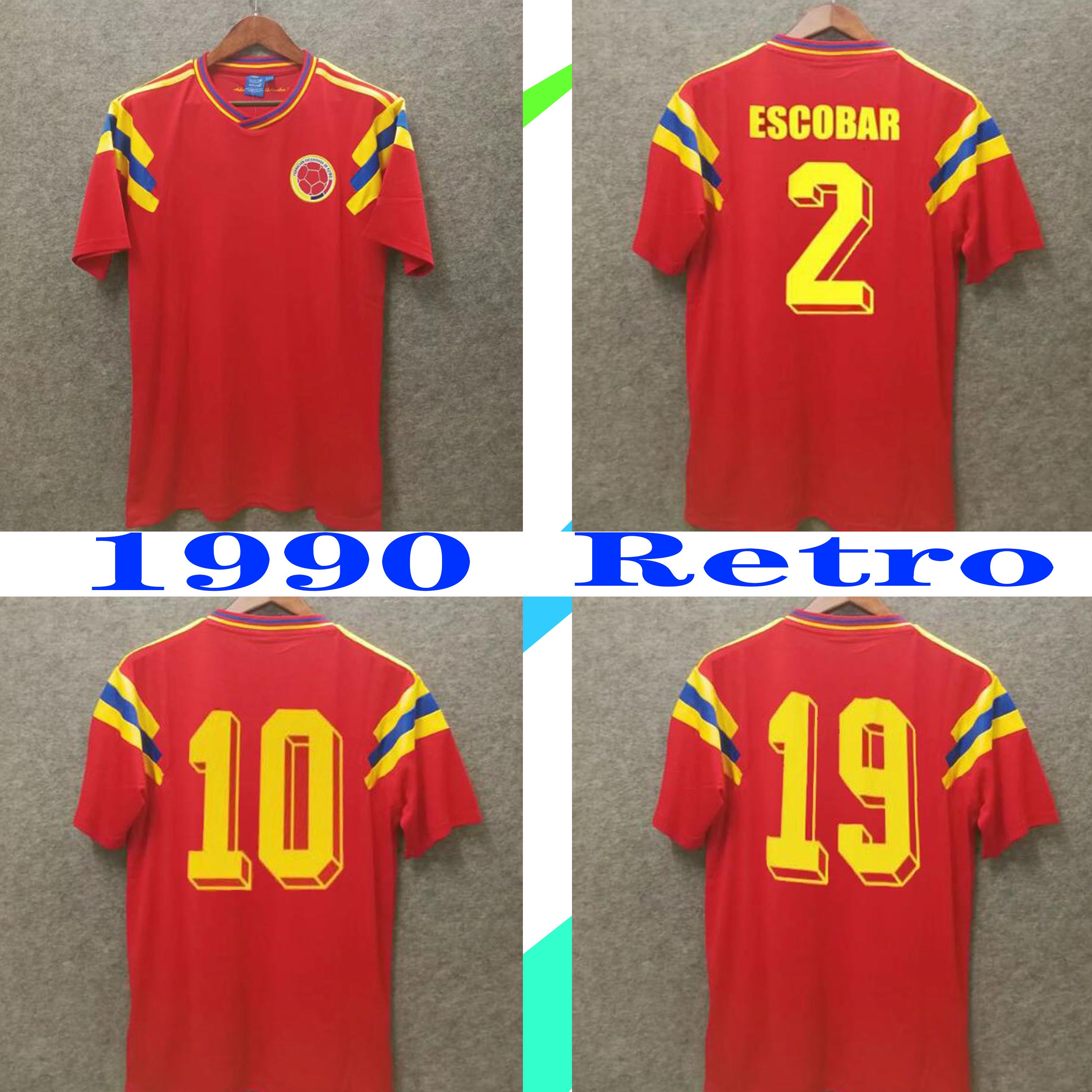 2020 Colombia 1990 Retro Soccer Jersey 