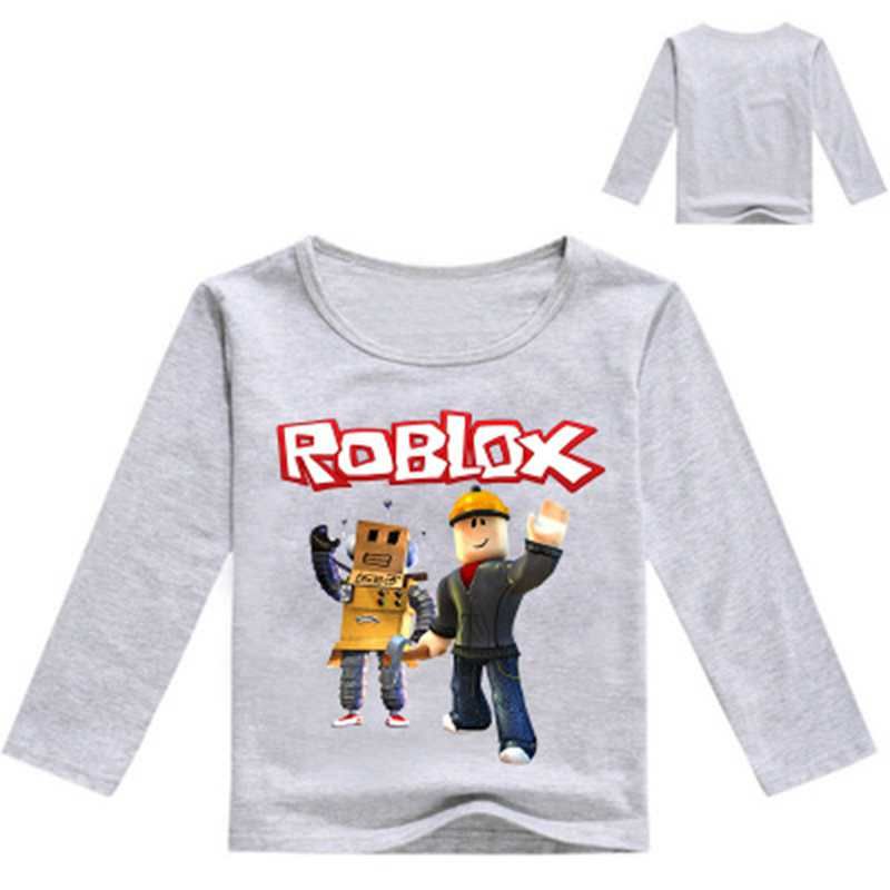 2020 2019 Kids Roblox Game Print T Shirt Children Spring Clothing