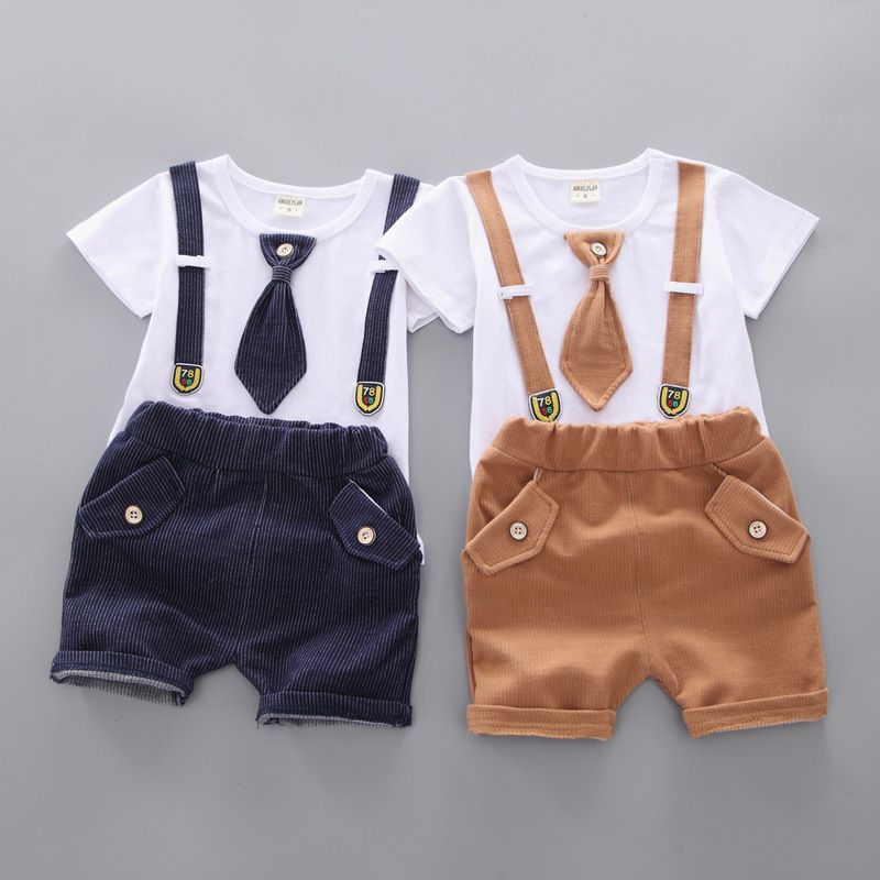 2019 Vestiti Di Neonato In Cotone Estivo Neonati Maschi T Shirt  Pantaloncini Abiti Da Uomo Bambini Manica Corta Top Abbigliamento Bambini  Set Di Abbigliamento Bambini Da 19 € | DHgate Italy