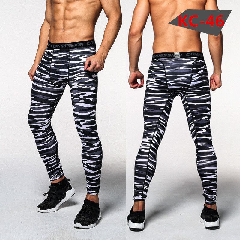 compression pants men white