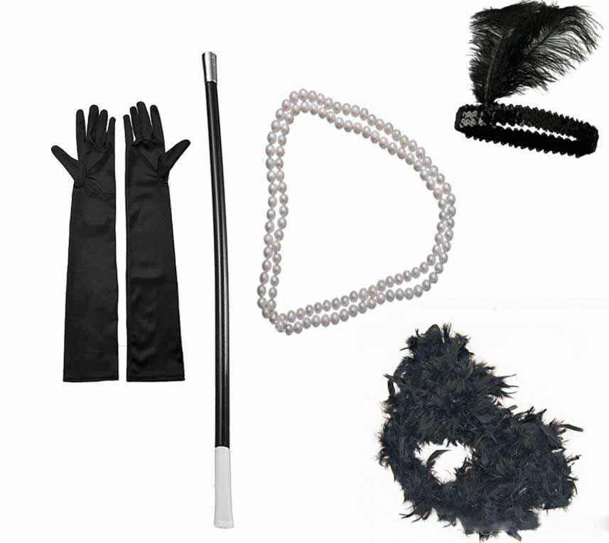 Flapper Ladies set Fancy Dress Hen Night 1920/'s flapper set