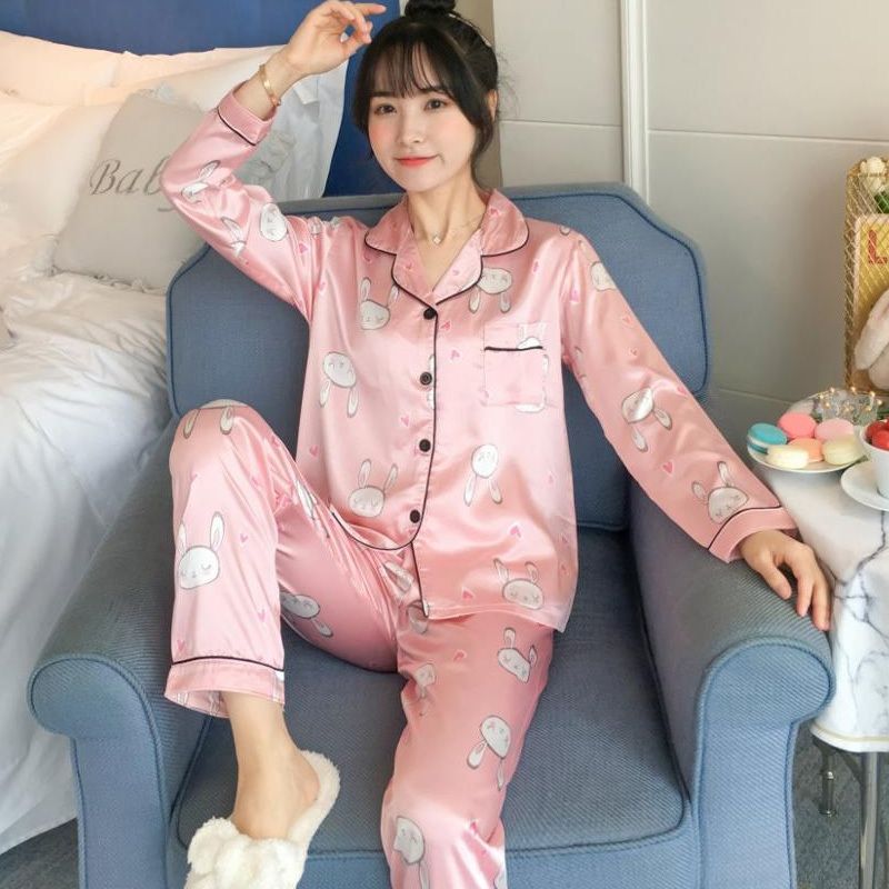 printed satin night suit