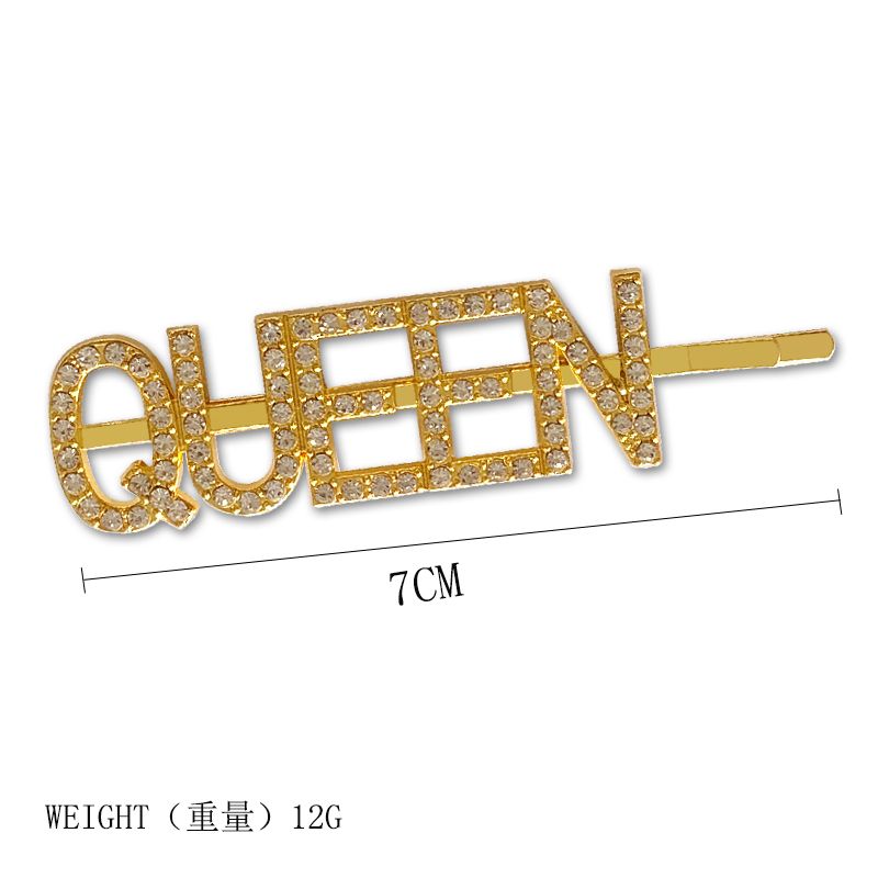 New design Fashion Metal hair accessories QUEEN BABY hairpins freely customize crystal rhinestone alphabet letter hair New design Fashion Metal hair accessories QUEEN BABY hairpins freely customize crystal rhinestone alphabet letter hair