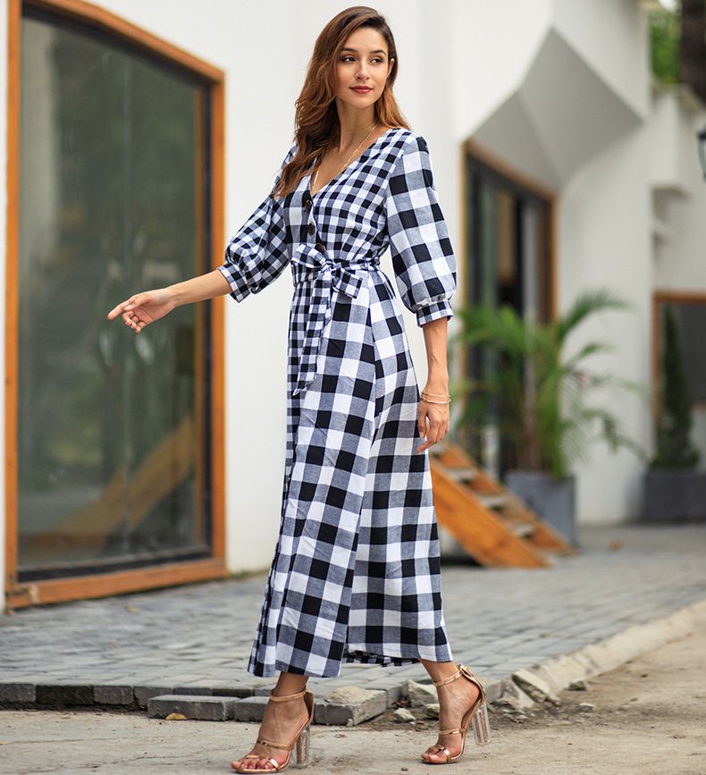 vestidos longos xadrez