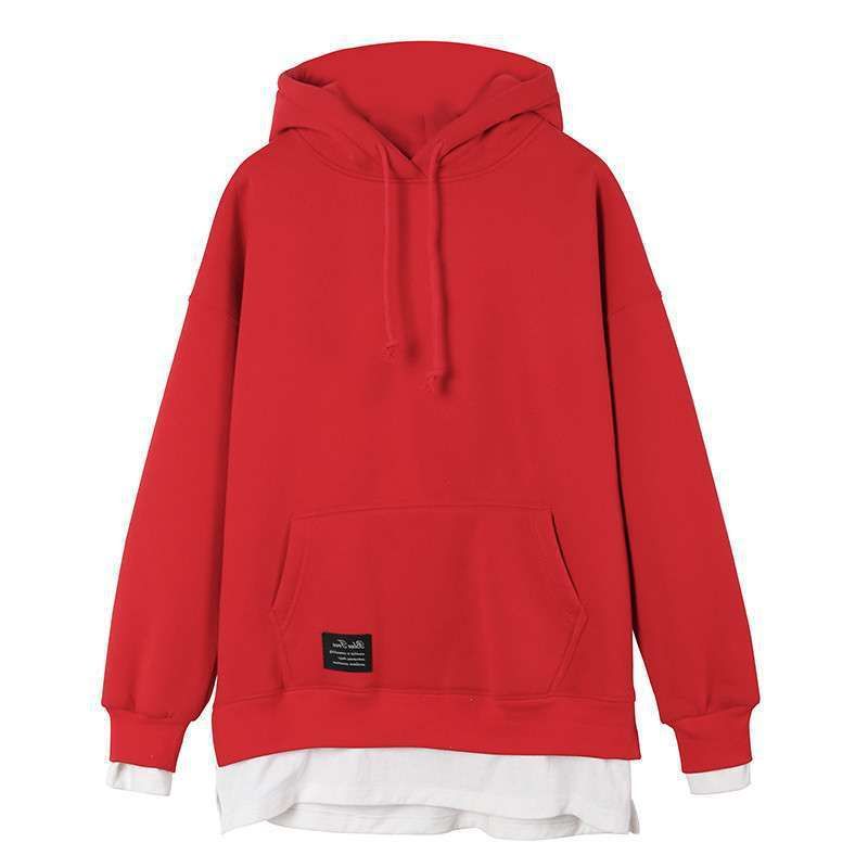 sudadera roja con capucha mujer