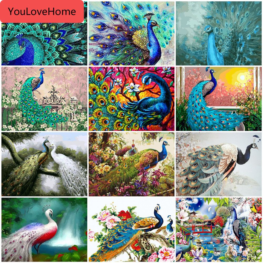 Painting By Number Peacock Animals Drawing Canvas Acrylic Coloring By Number Wall Art Handpainted Gift Home Decor Modern Home Decor Wall Art Painting By Number Peacock Animals Drawing Canvas Acrylic Coloring By Number Wall Art Handpainted Gift Home Decor Modern Home Decor Wall Art