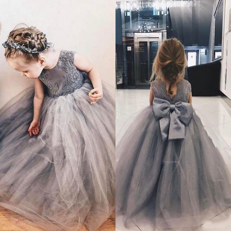 flower girl dress big bow