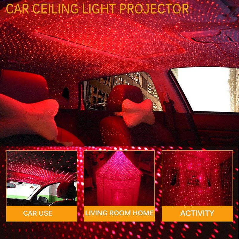 2019 Star Projector Night Light Auto Roof Lights Adjustable Romantic Galaxy Flexible Interior Usb Car Lights Portable For Car Bedroom Party From