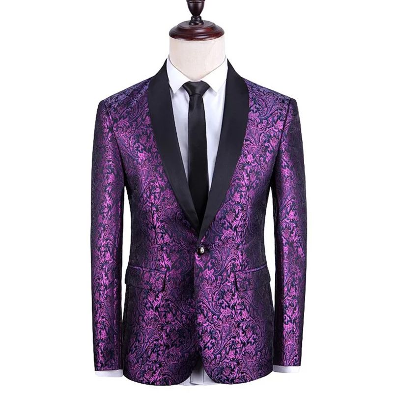 purple floral jacket