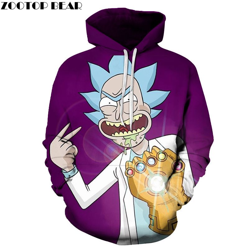 rick and morty purple moletom com capuz