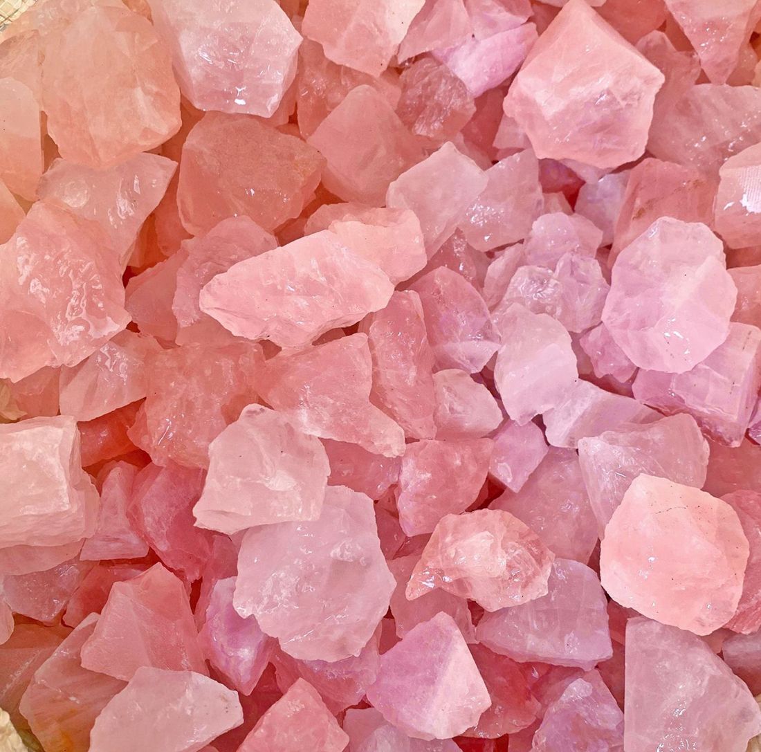 100g Pink Crystal Rough Stone Natural Pink Crystal Natural Raw Pink