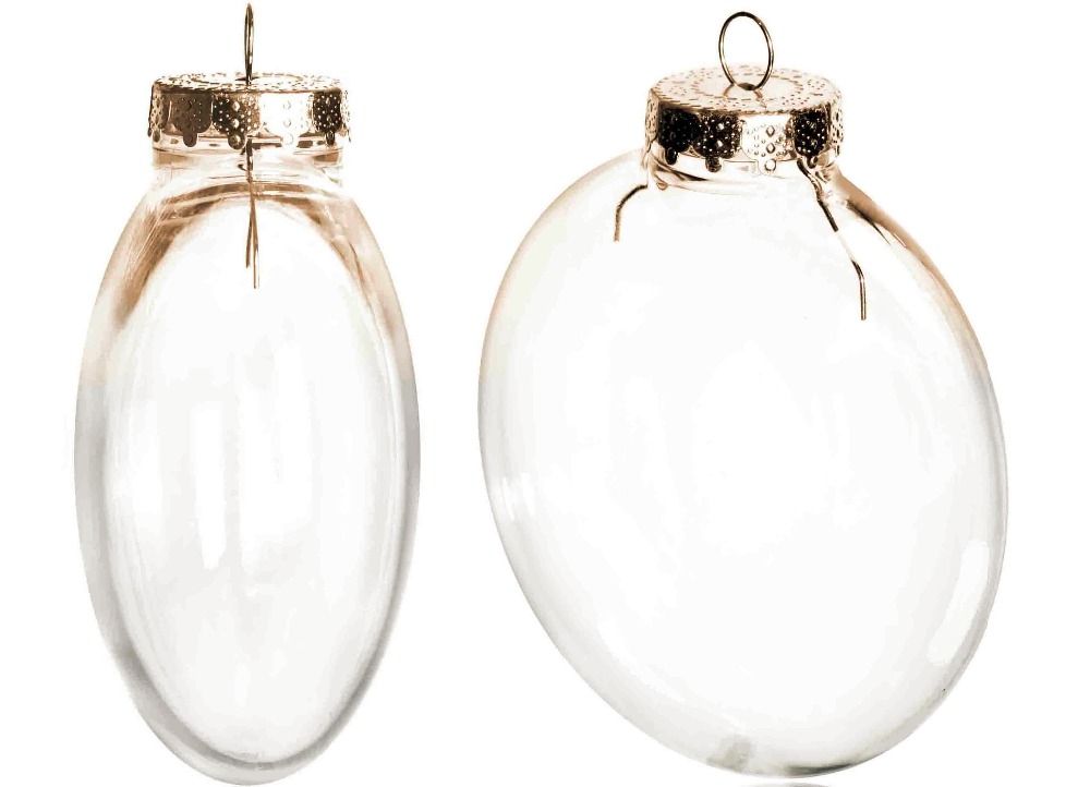 craft and Christmas parties Top fill perfect for weddings 2 pack - 100mm Clear Glass Style Shatterproof Plastic Baubles