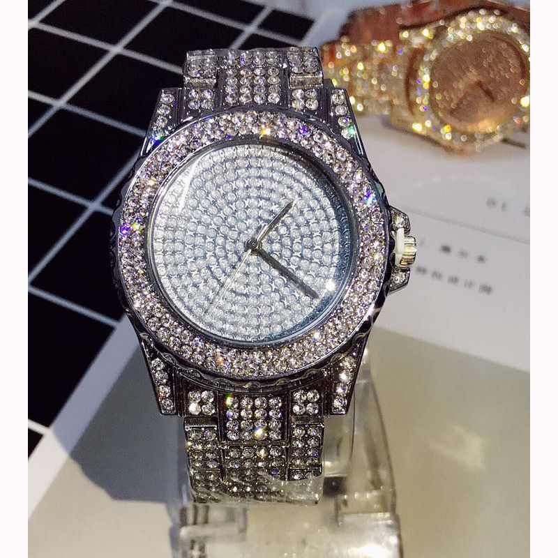 iced out cz watch