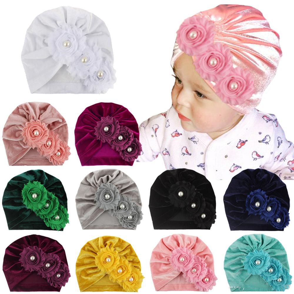 Grapa ambición Investigación Nueva Europa para bebé bebé del sombrero de tres flores, gorros niño del  niño para niños