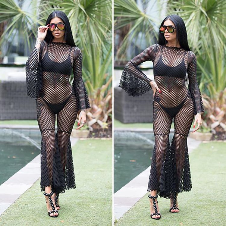 2021 2019 Porn Sexy Women Sexy Lingerie Beach Trumpet Sleeves Onesies Sexy  Mesh Nightclub Jumpsuit From Qq497801784, $11.56 | DHgate.Com