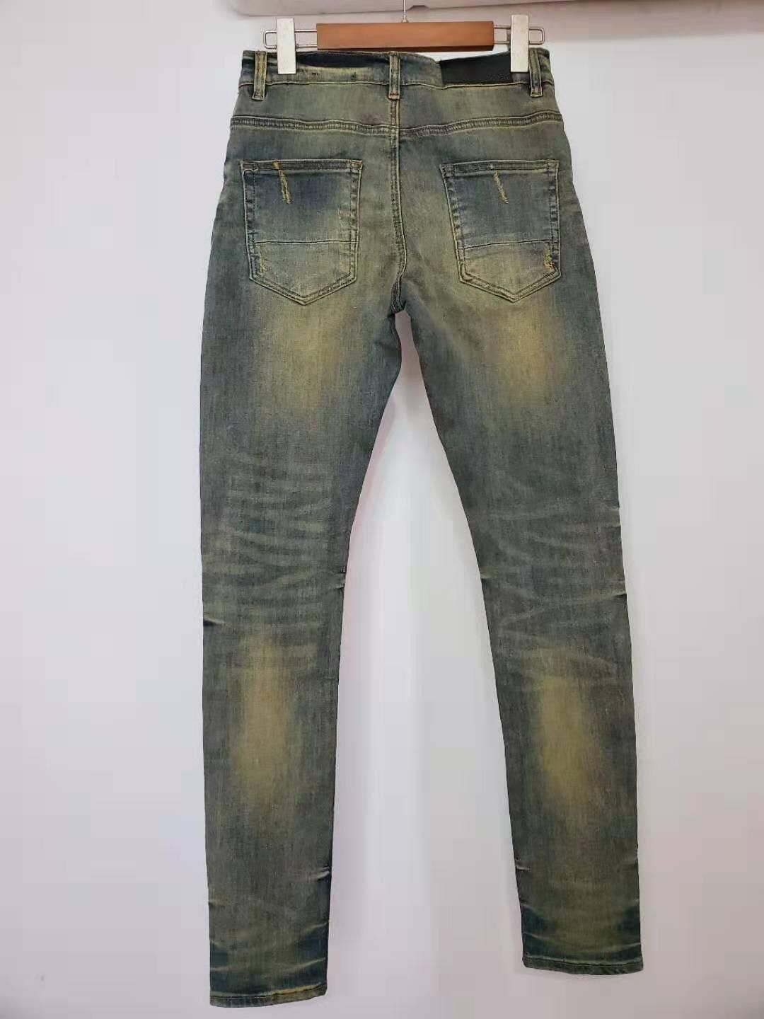 Mens Designer Jeans Fashion Washed 